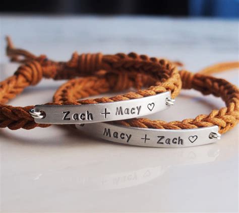 bracelets for couples with names.